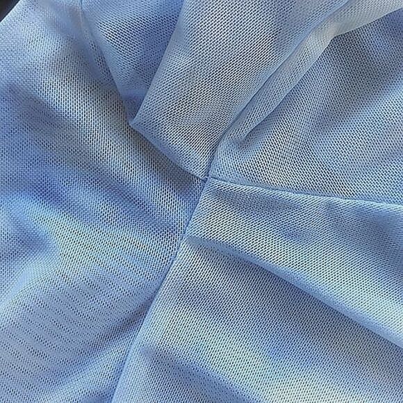 Mesh baby blue cloud print long sleeve crewneck t-shirt - Picture 14 of 14